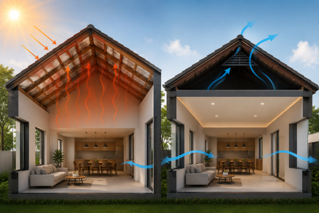 Benarkah Rumah Tanpa Plafon Bikin Rumah Lebih Adem? Ini Faktanya Menurut Arsitektur